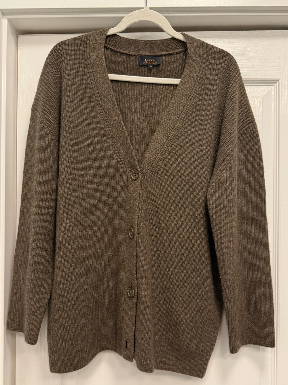 Quince Women's Mongolian Cashmere Oversized Boyfriend Cardigan